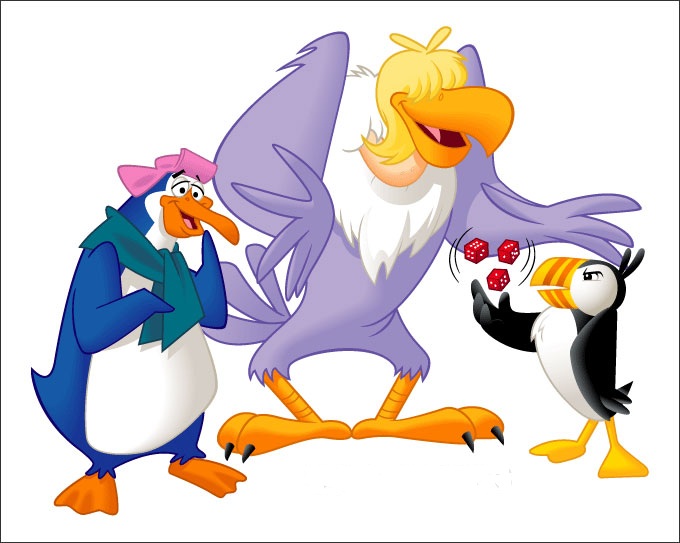  tučnák (Waddles) sup (Griff) tukan (Artie) (the bad  news birds)